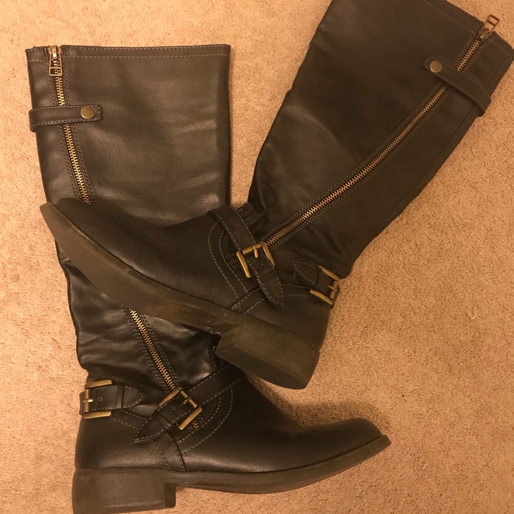 Charcoal Gray/ black Boots